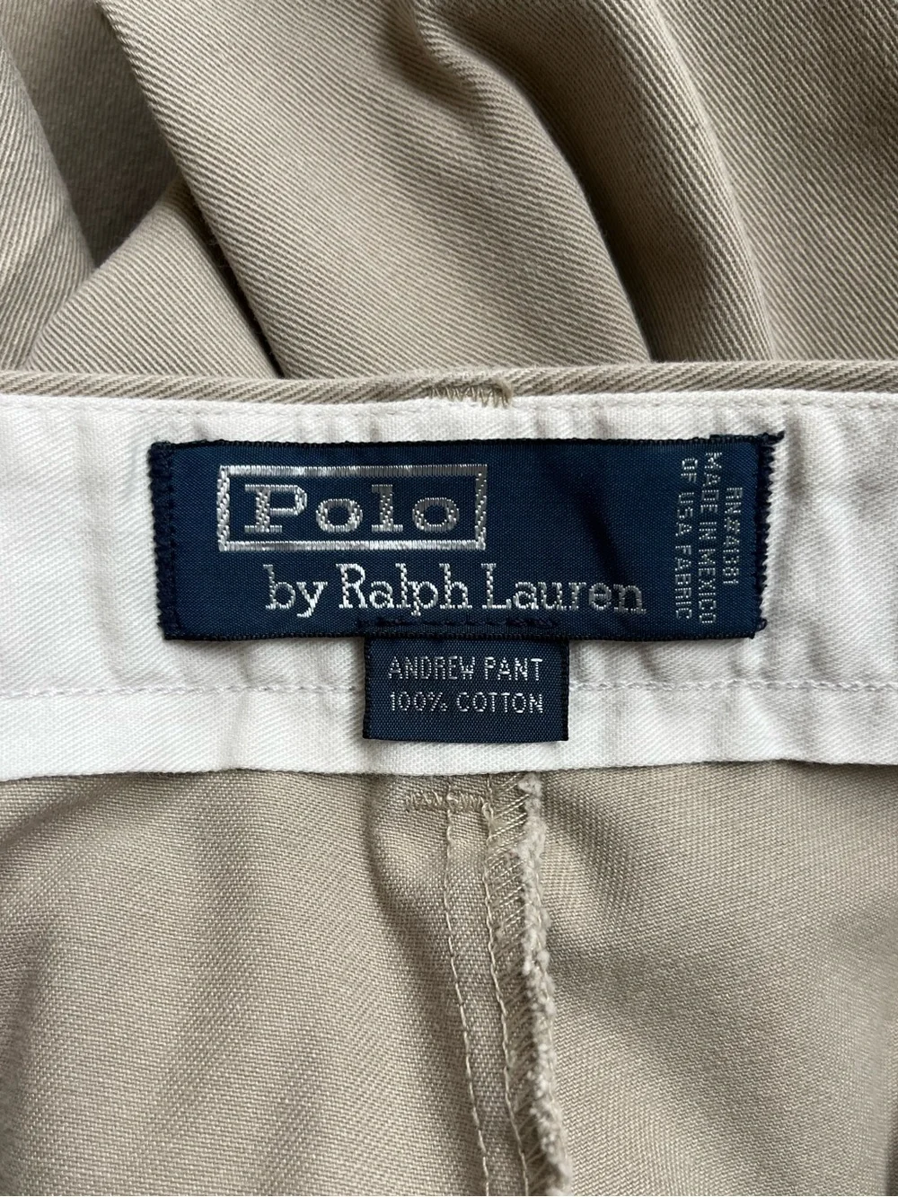 Polo Ralph Lauren Andrew pants Men’s Pleated Khaki tan Chinos pants size 36x30